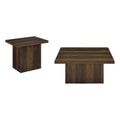 Dark Pine 2-Piece Square Coffee Table Set F198