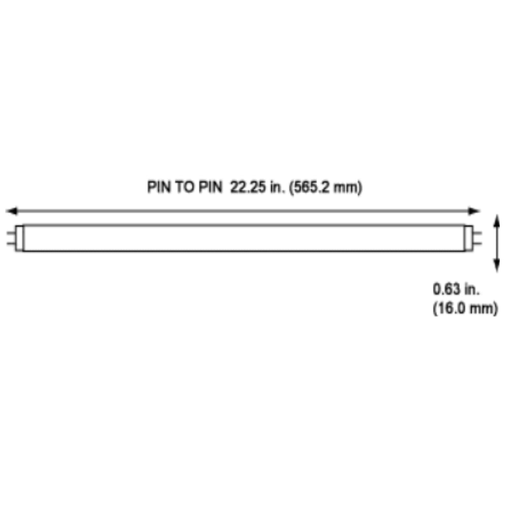 24W 5000K T5 Fluorescent Bulb 24 Inch G5 Bipin Base Pack of 10 X807987