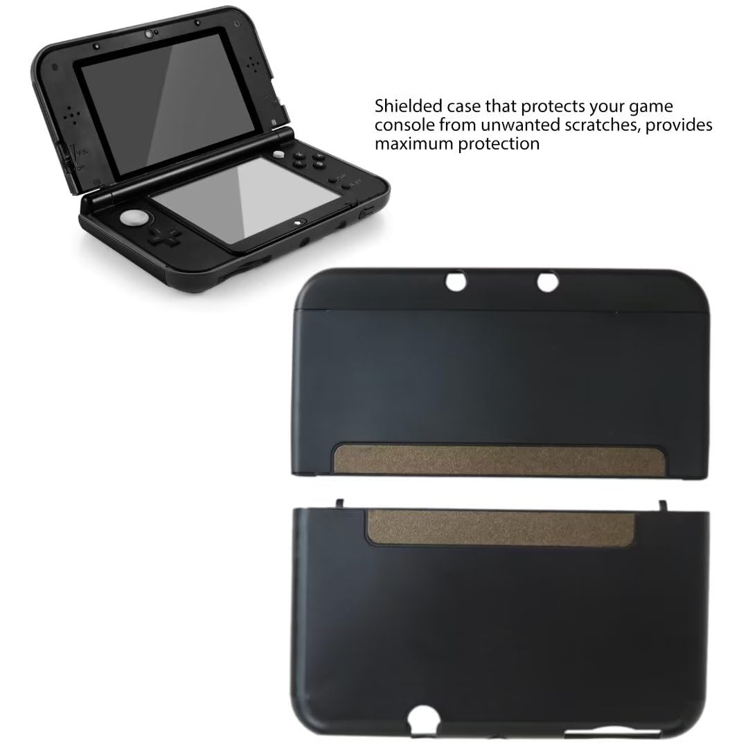Black Aluminum Plastic Protective Hard Shell Case for New 3DS XL LL O8576