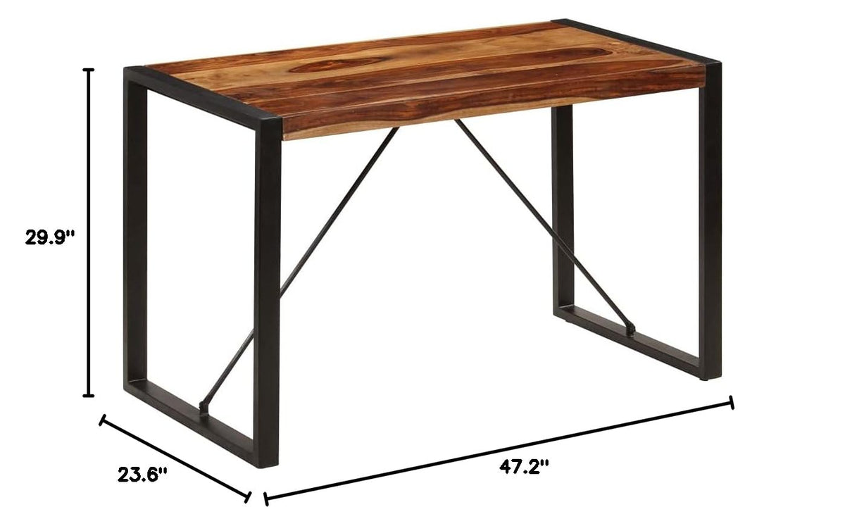 47.2"x23.6"x29.9" Solid Sheesham Wood Dining Table T826