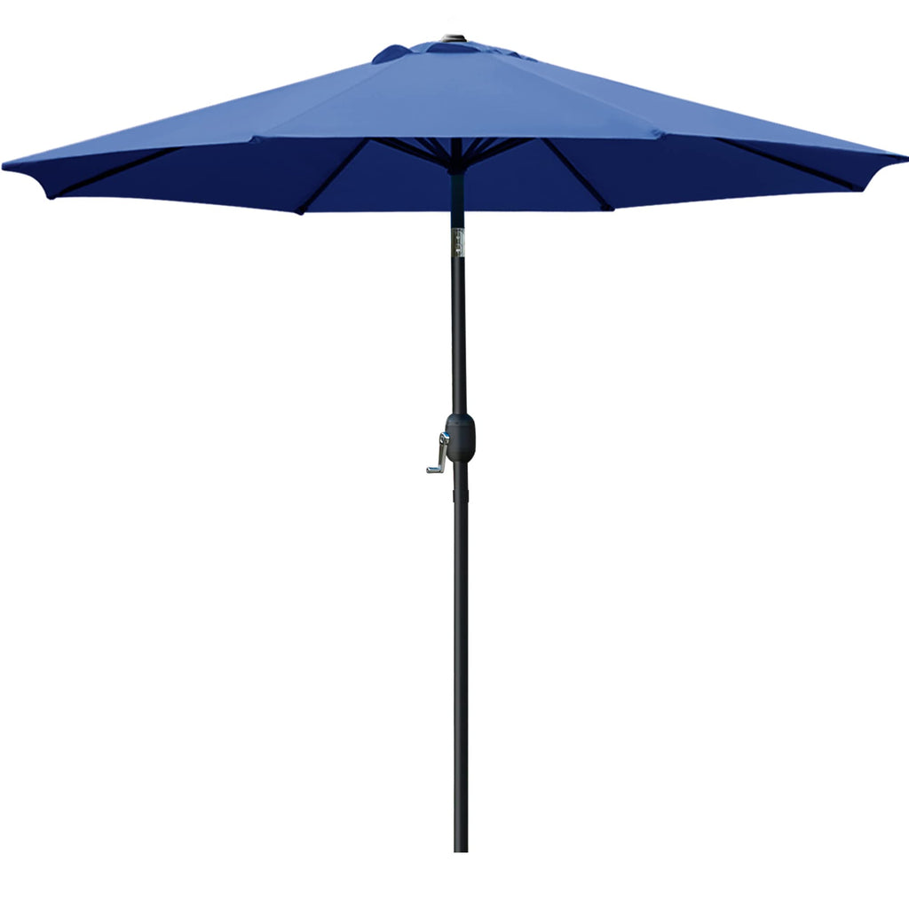 9' Patio Umbrella with 8 Ribs Navy Blue Y7050