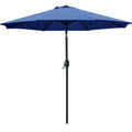 9' Patio Umbrella with 8 Ribs Navy Blue Y7050