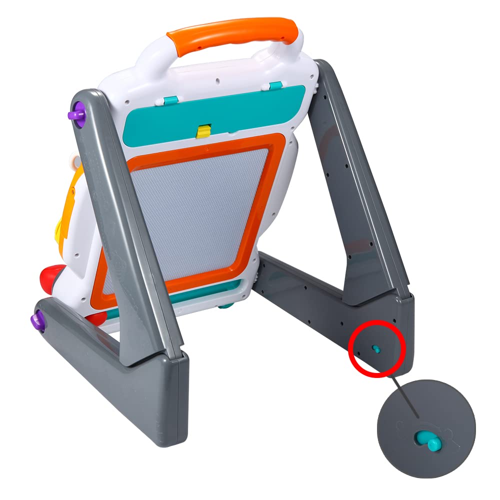 3-in-1 Sit-to-Stand Baby Walker Learning Walker Entertainment Table Drawing Board White/Gray N432