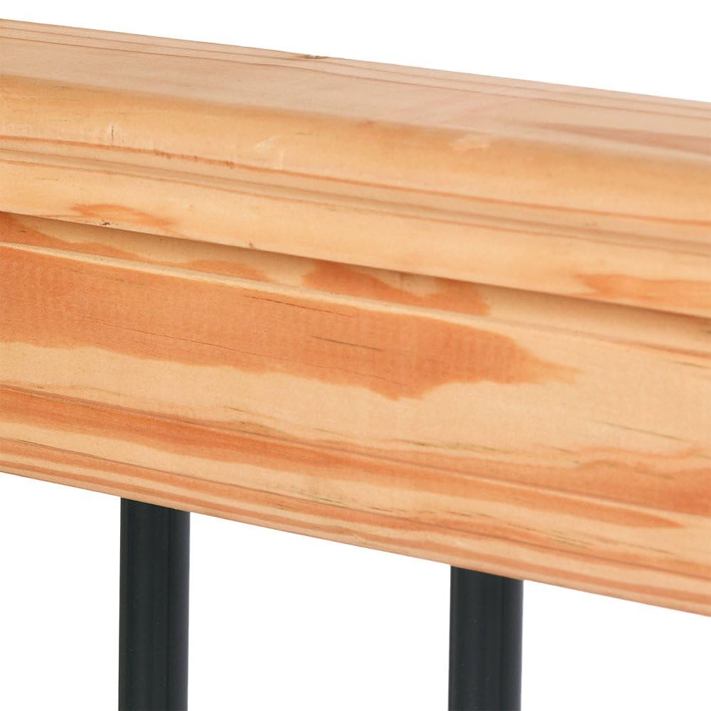 6 ft. Southern Yellow Pine Stair Rail Kit with Black Balusters T390