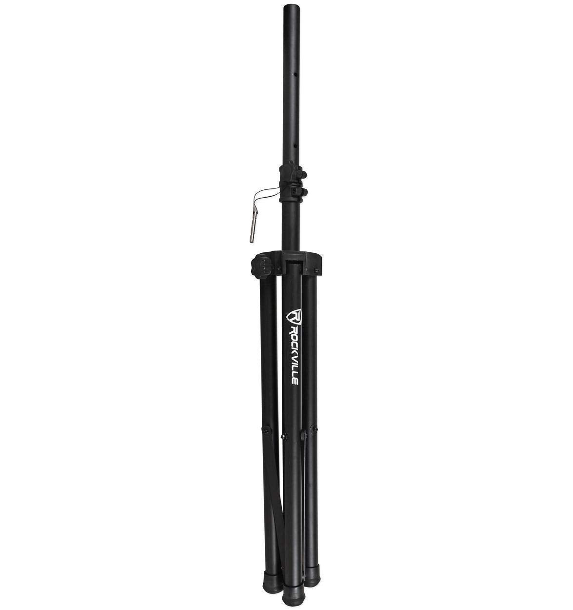 Black Tripod Speaker Stands Pair with Carrying Case L677
