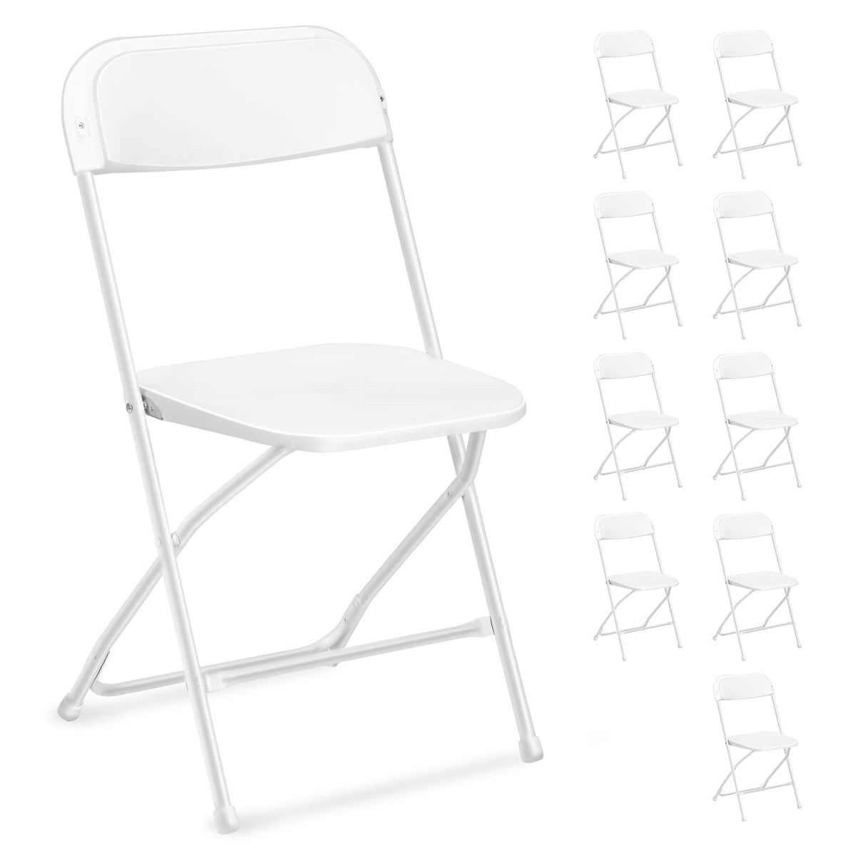 White 10 Pack Folding Chair D7911