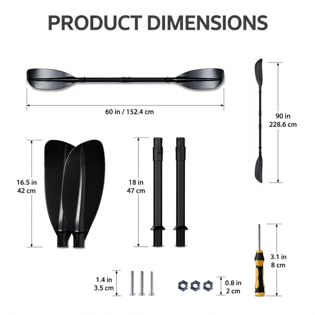 Heavy Duty Portable Kayak Paddle with Non-Slip Grip V7834