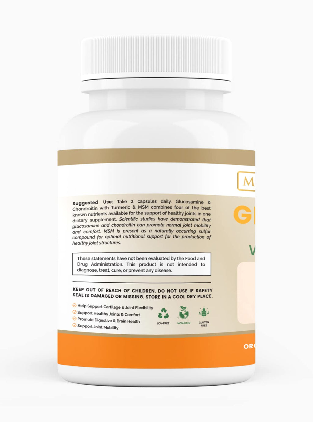 Glucosamine Chondroitin Turmeric MSM 60 Veggie Capsules K154078
