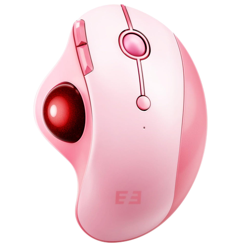 Wireless Ergonomic Pink Trackball Mouse B973085