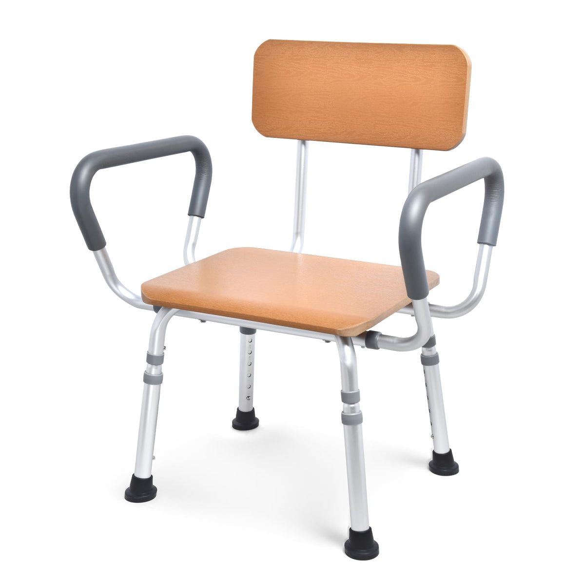 Height Adjustable Shower Chair with Arms and Back J705
