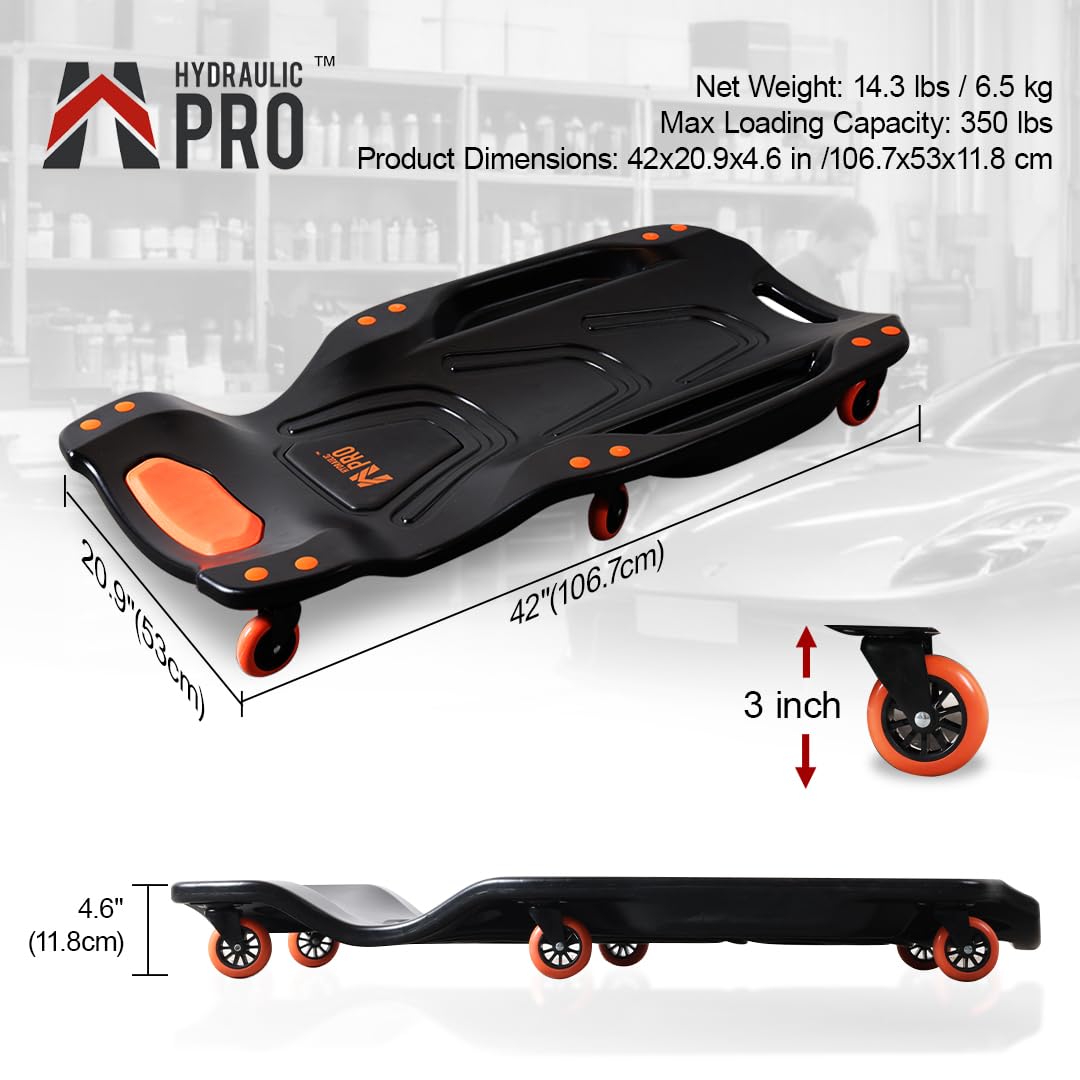 42" 350 LBS Mechanic Creeper with 6 Wheels O4548