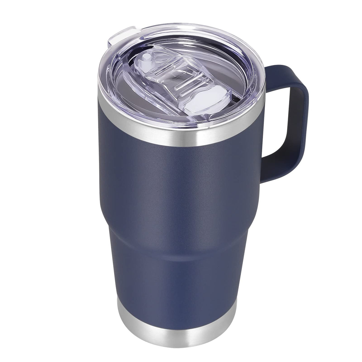 20 oz Stainless Steel Insulated Tumbler with Handle Lid and Straw I5235