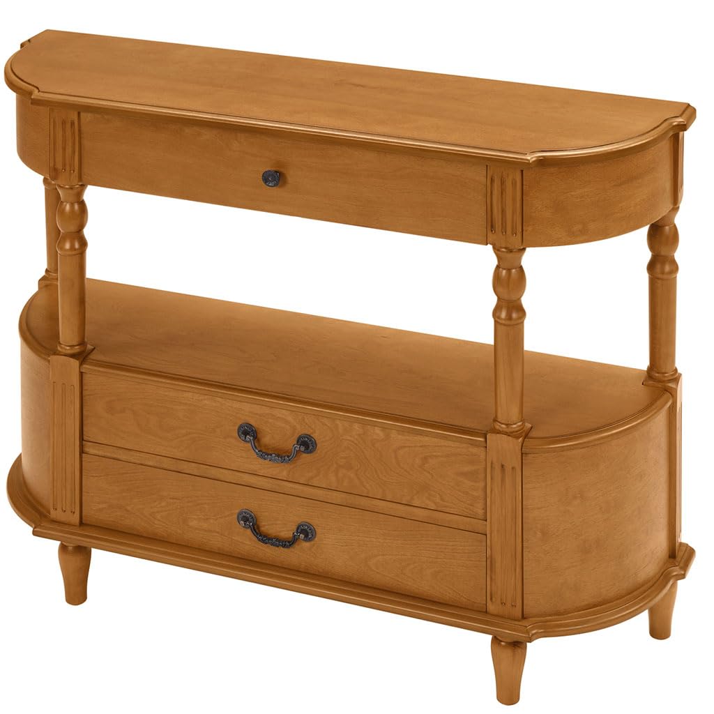 Solid Wood Console Table with 3 Drawers H65106