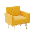 Velvet Upholstered Single Sofa Couch with Gold Metal Legs C703423