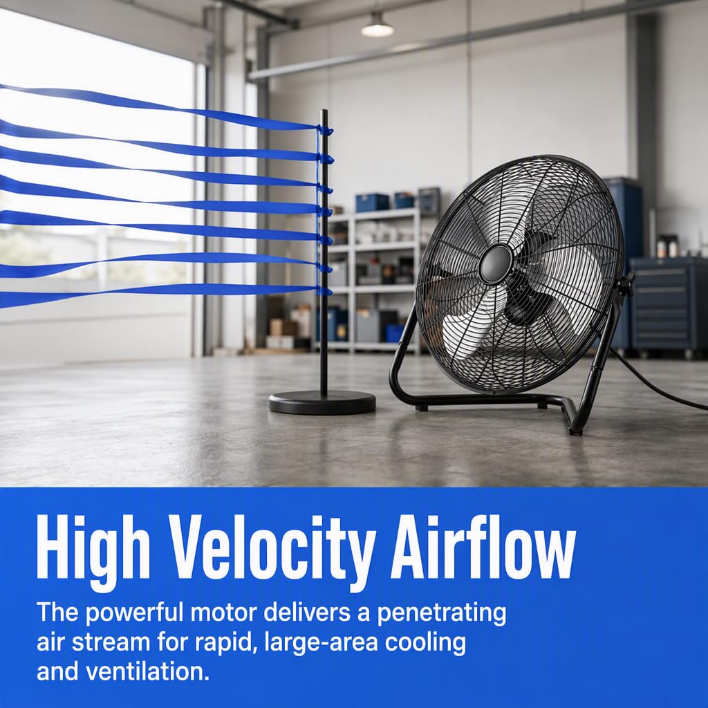 20" 3-Speed Metal Floor Fan 4-Pack Q16656