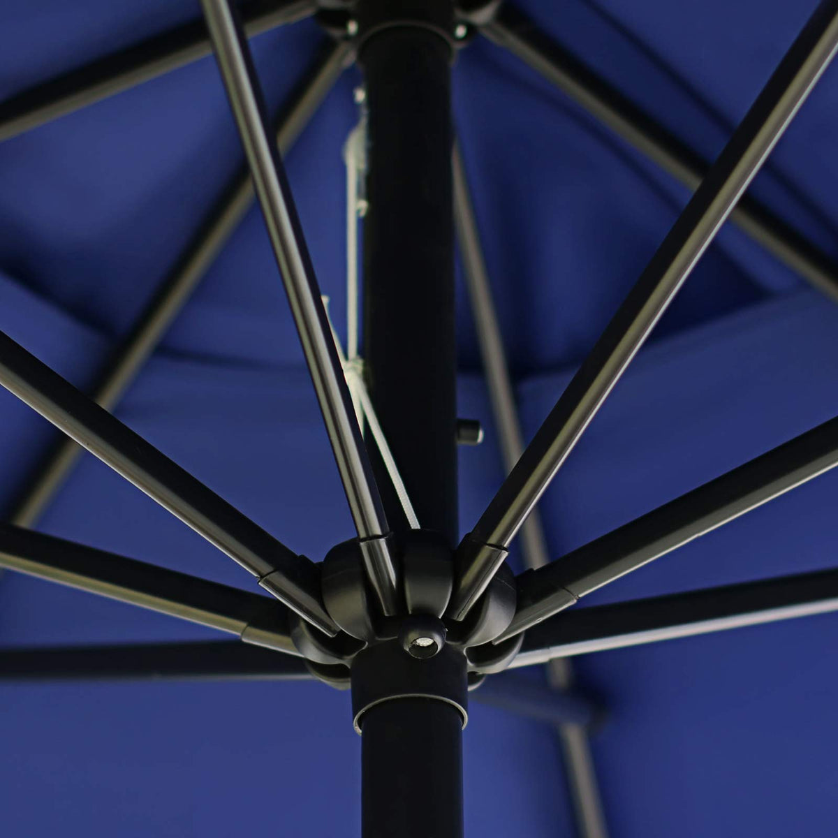 9' Patio Umbrella with 8 Ribs Navy Blue Y7050