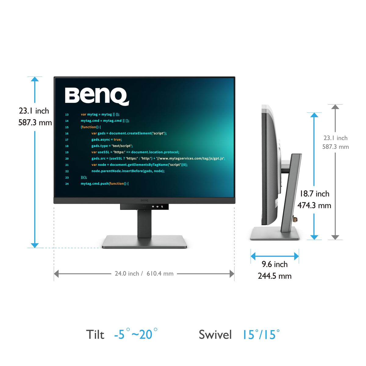 28.2” 4K Programming Monitor with USB-C F517