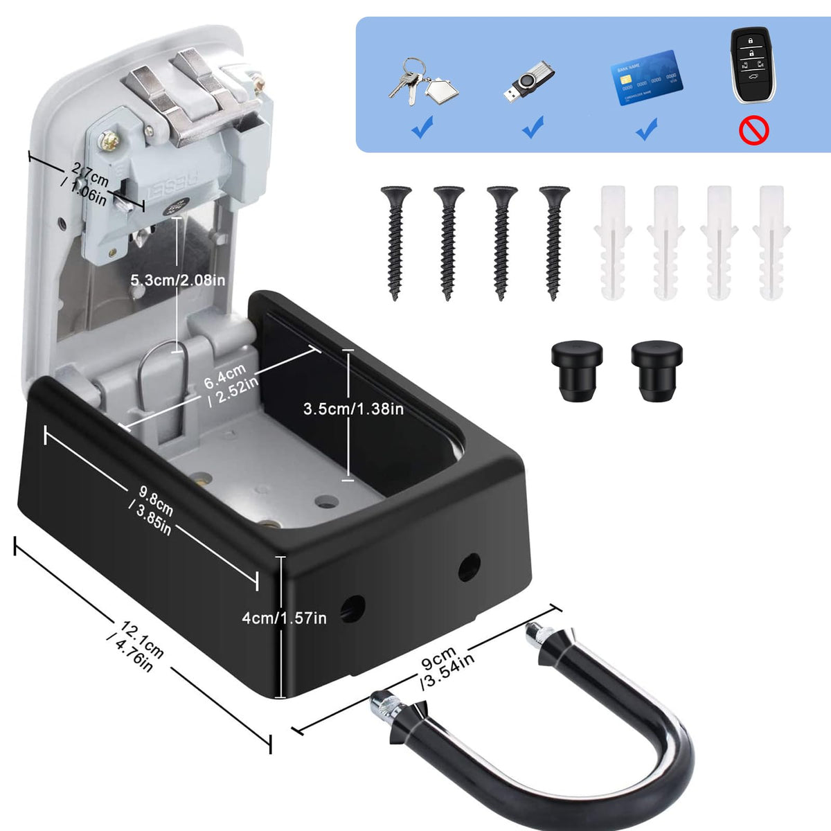 4 Digit Combination Lock Box C5293