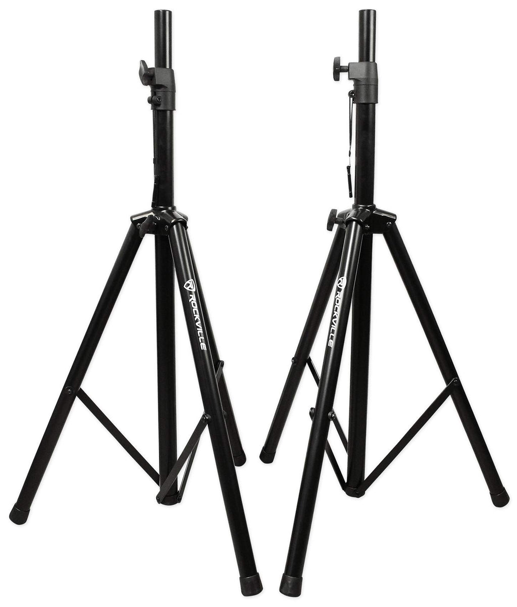 Black Tripod Speaker Stands Pair with Carrying Case L677