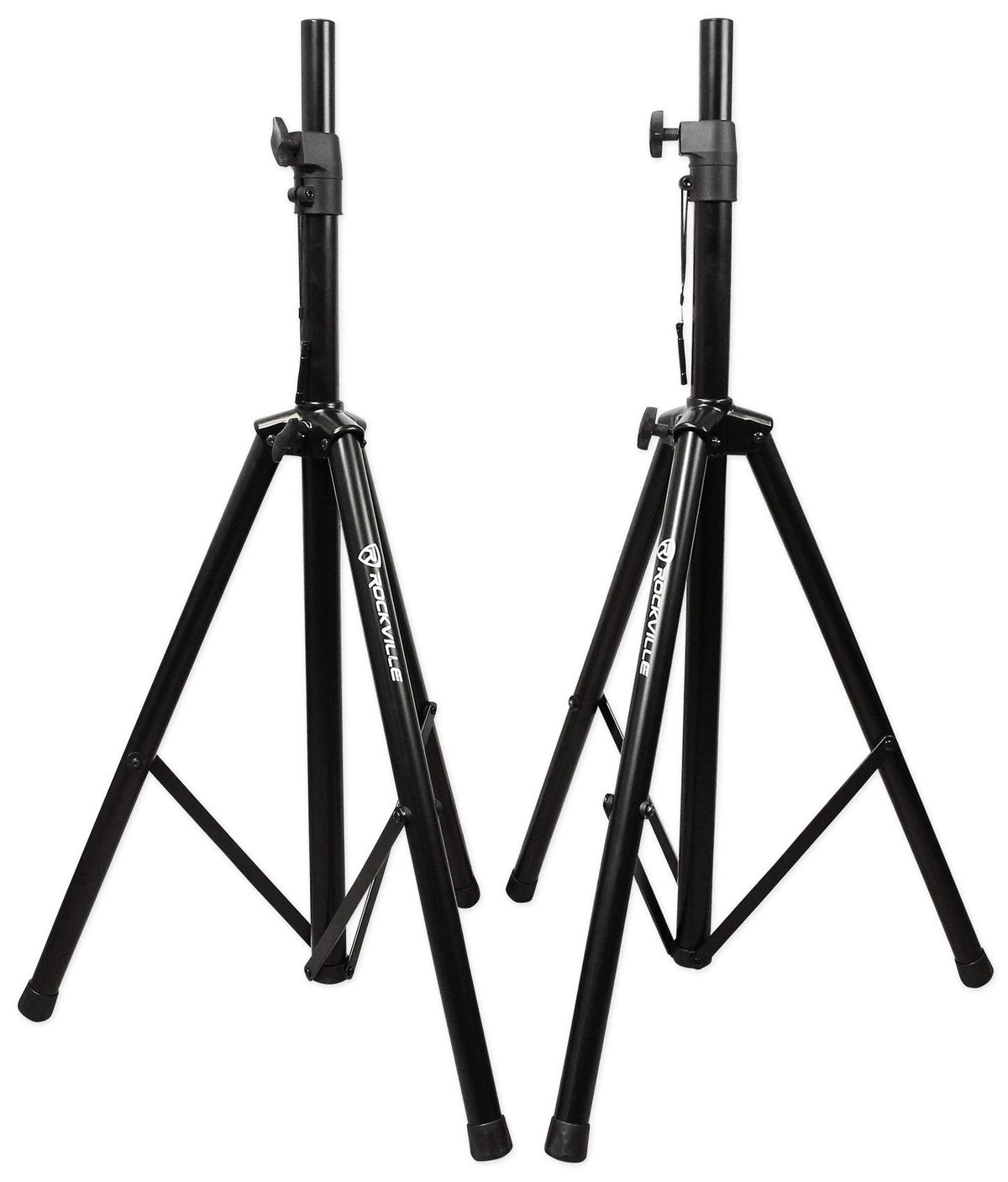 Black Tripod Speaker Stands Pair with Carrying Case L677