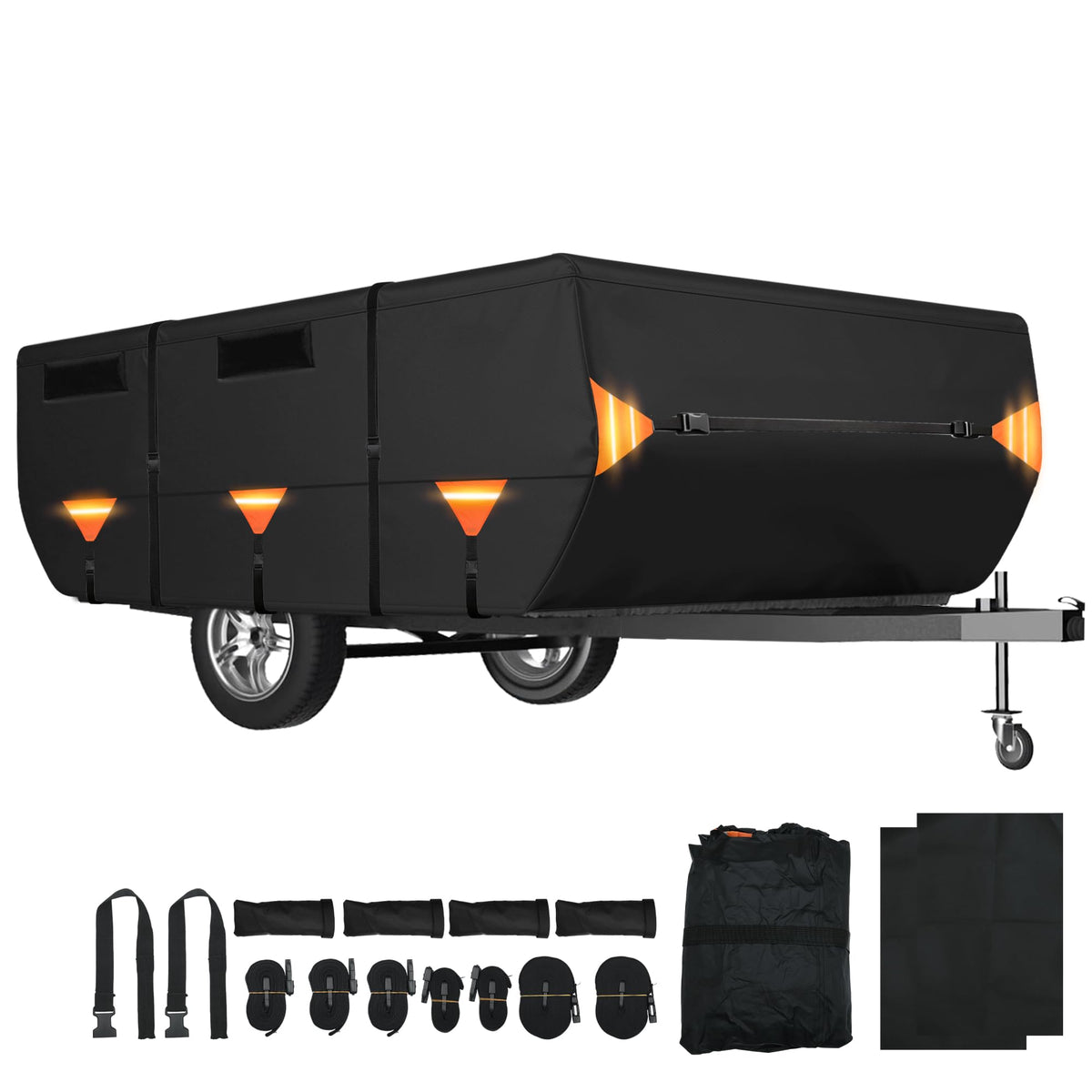 14ft-16ft Heavy Duty Oxford Waterproof Pop-Up Camper Cover Q901972