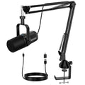 USB/XLR Dynamic Microphone Kit with Boom Arm Q627