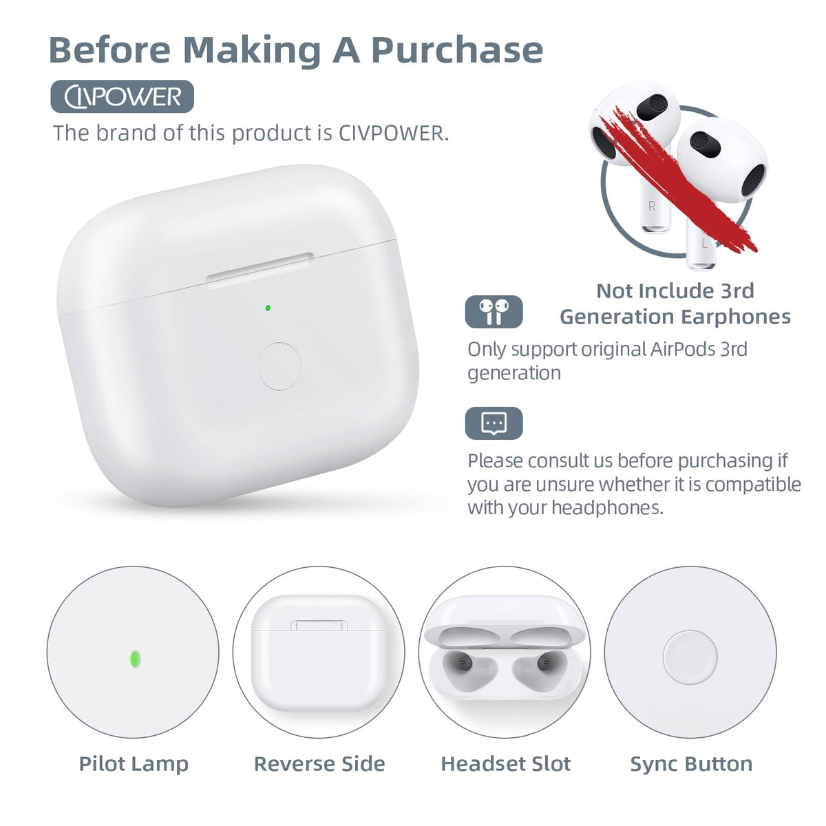 Replacement Charging Case U1552