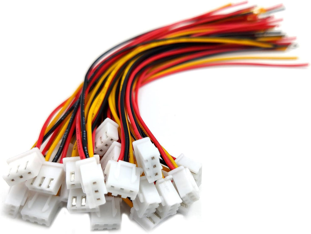 50Pcs 25Pairs JST-XH Connector Kit 2.54mm 3 Pin Male Female with Flat Wire Cable 300mm A64327