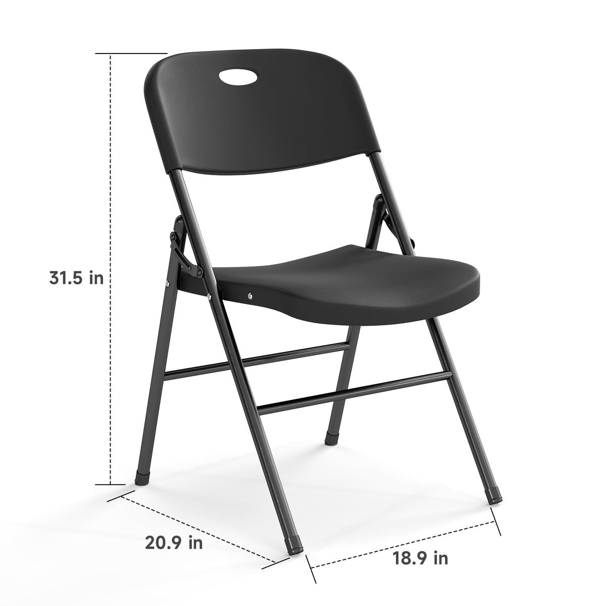 10 Pack Black Heavy Duty Folding Chair E720