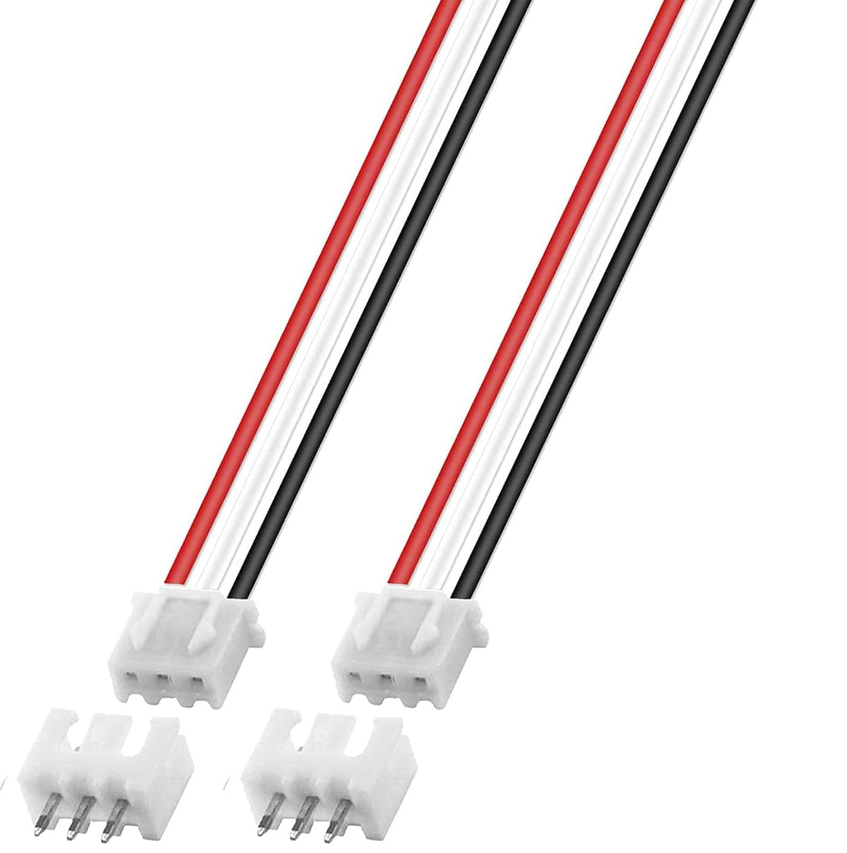 50Pcs 25Pairs JST-XH Connector Kit 2.54mm 3 Pin Male Female with Flat Wire Cable 300mm A64327