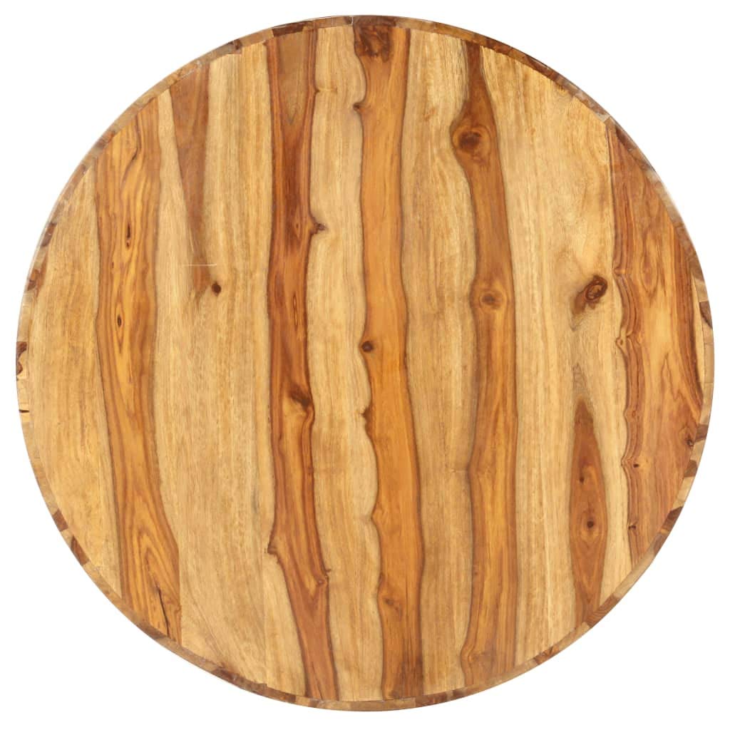 Sheesham Wood Round Coffee Table with Storage Shelf C47814