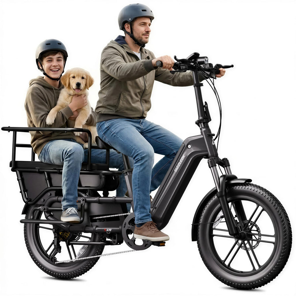 Electric Bike with Seat, 1500W Motor 20" Fat Tire, 48V 15Ah Battery H4457
