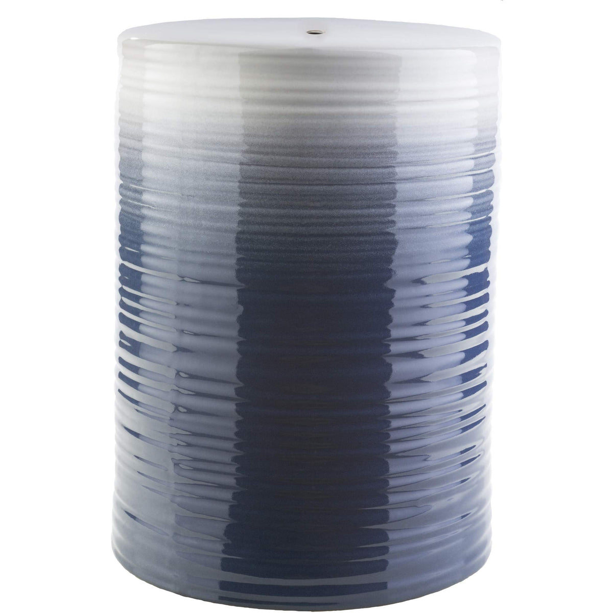Navy White Modern Garden Stool E9351