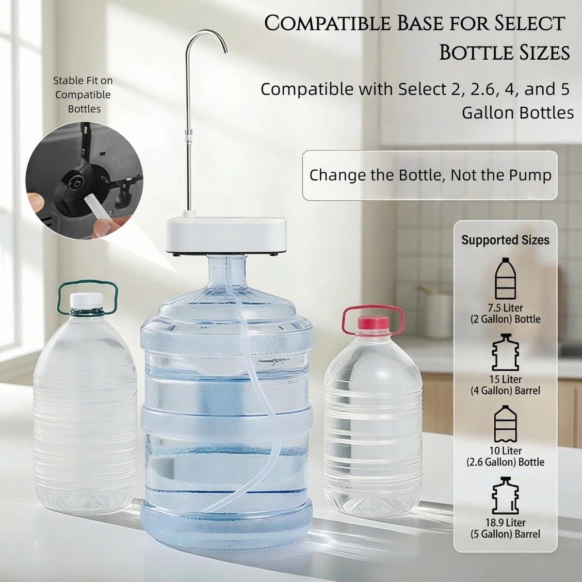 Electric Desktop Water Dispenser Pump for 5 Gallon Bottle A471