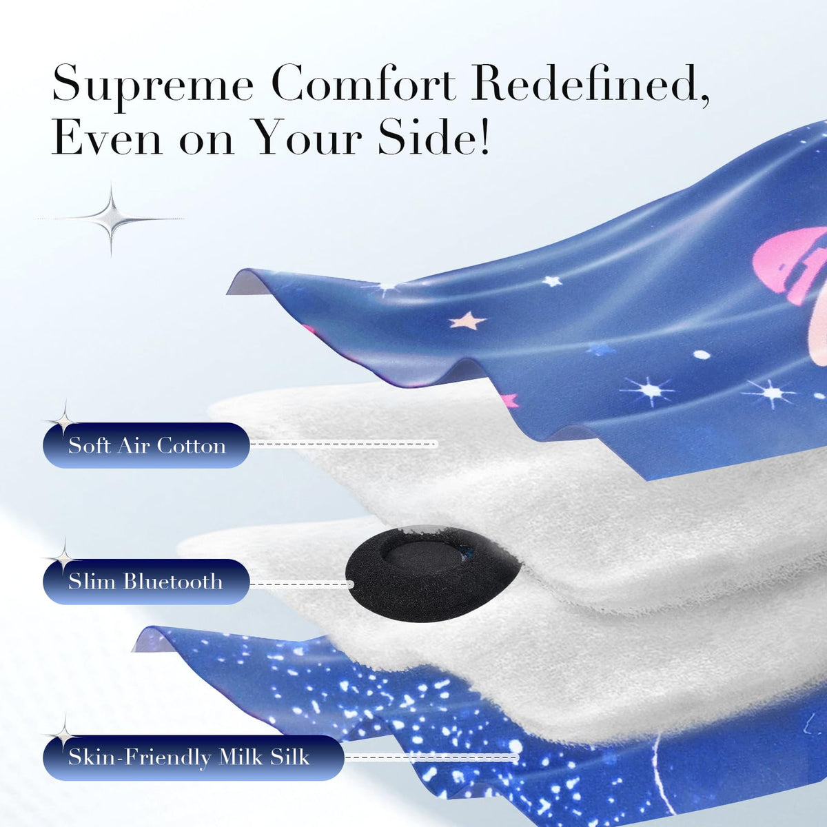 Sleep Mask with Bluetooth Headphones and Silk Sleep Mask Z939507
