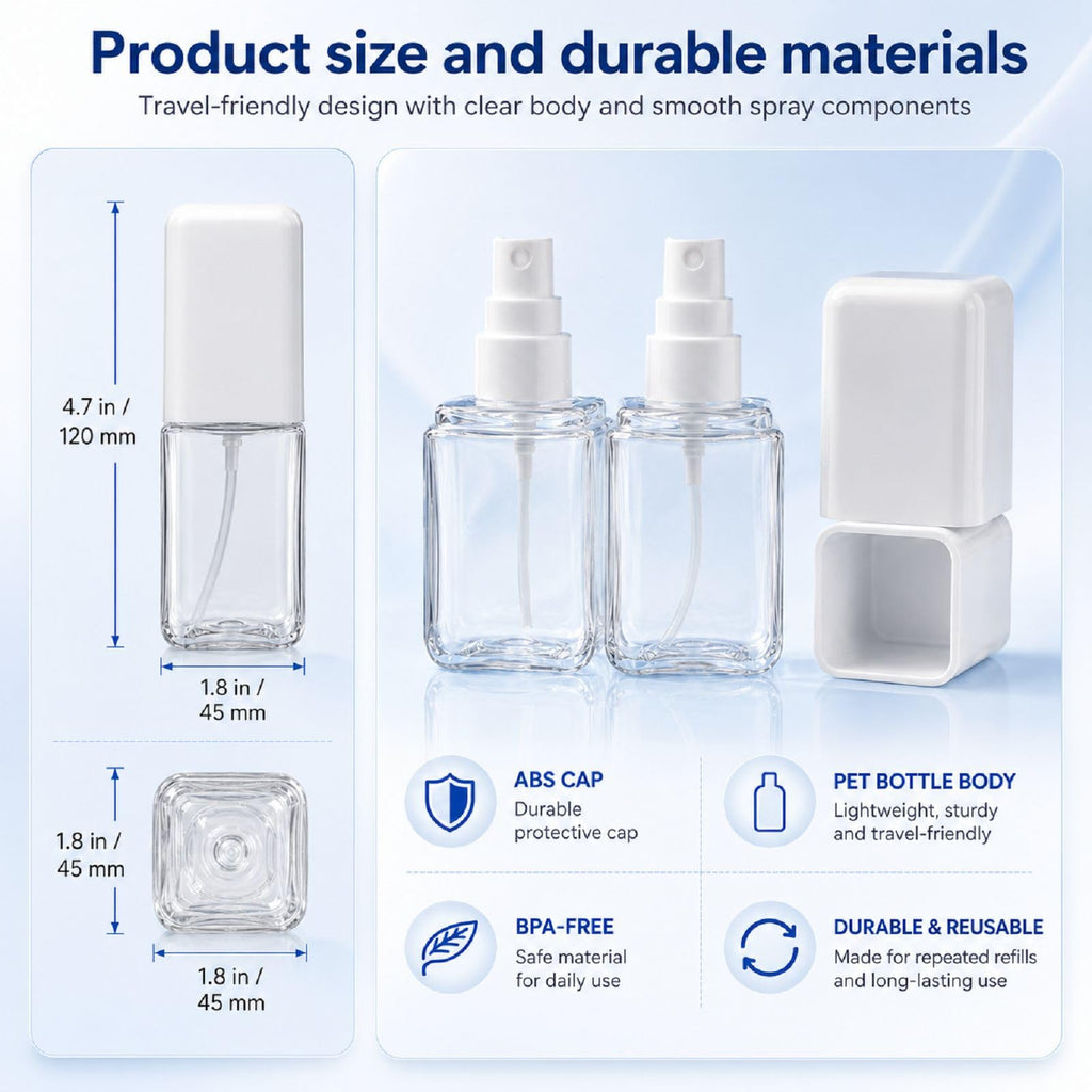 2 Pack 2.7oz Fine Mist Spray Bottles Z351