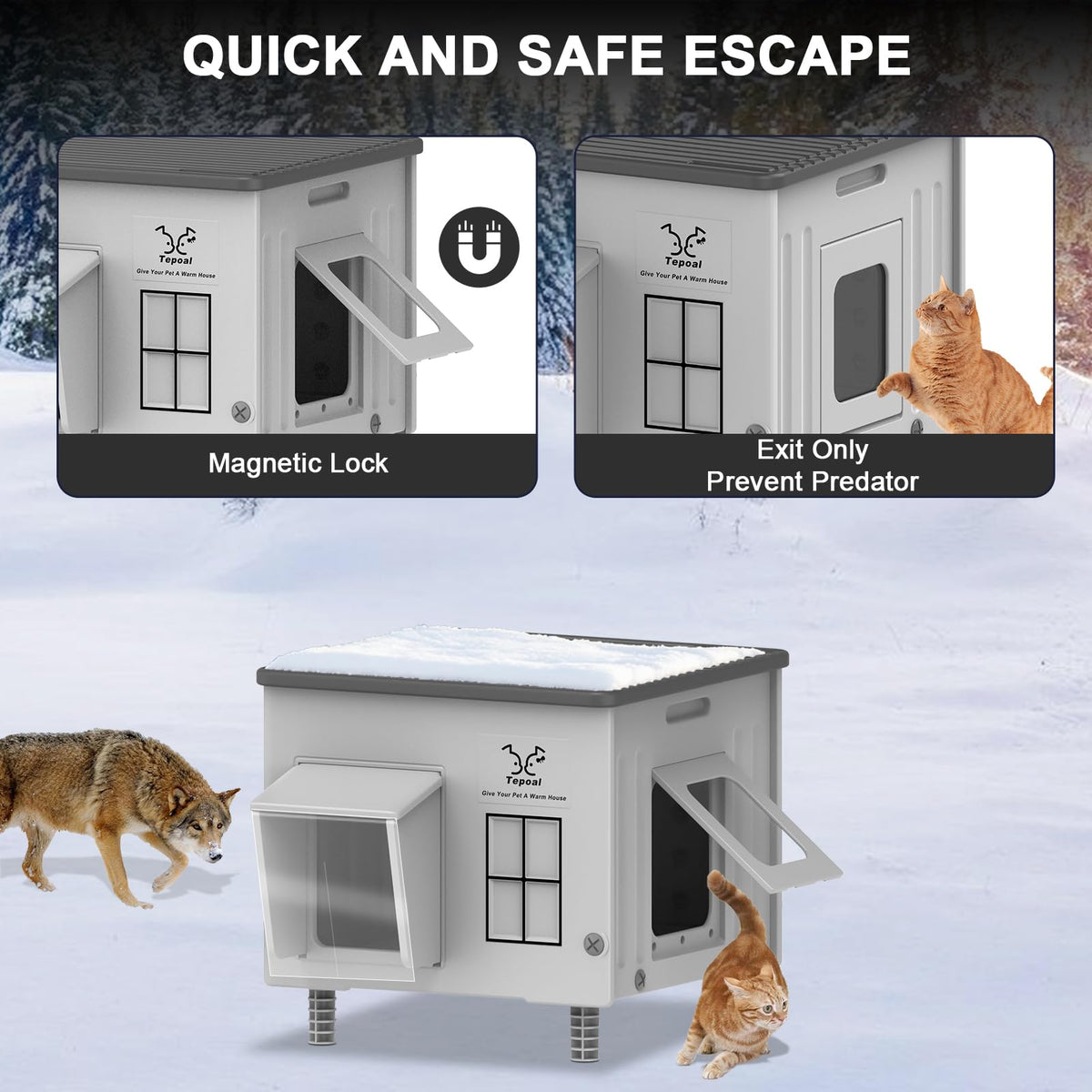 Heated Insulated Cat House P593617