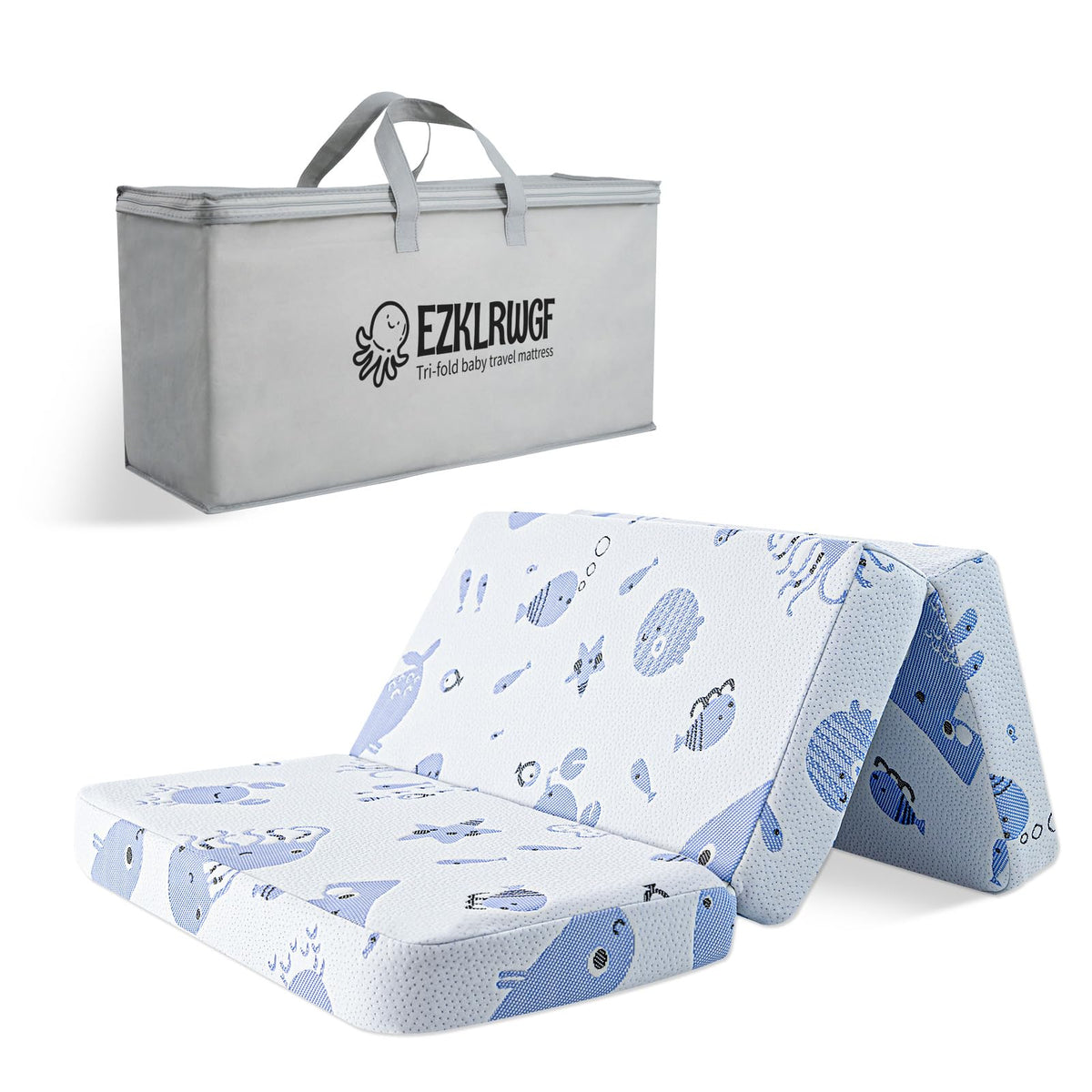 Dual Sided Soft & Firm Memory Foam Trifold Pack and Play Mattress A373668