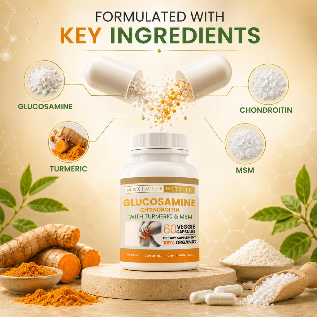 Glucosamine Chondroitin Turmeric MSM 60 Veggie Capsules K154078