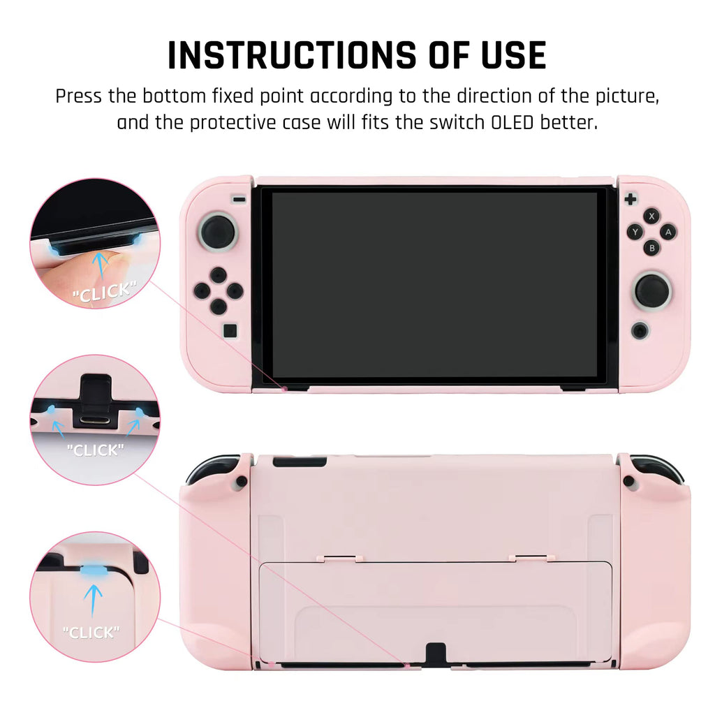 Pink Protective Hard Cover for Nintendo Switch OLED Z43506