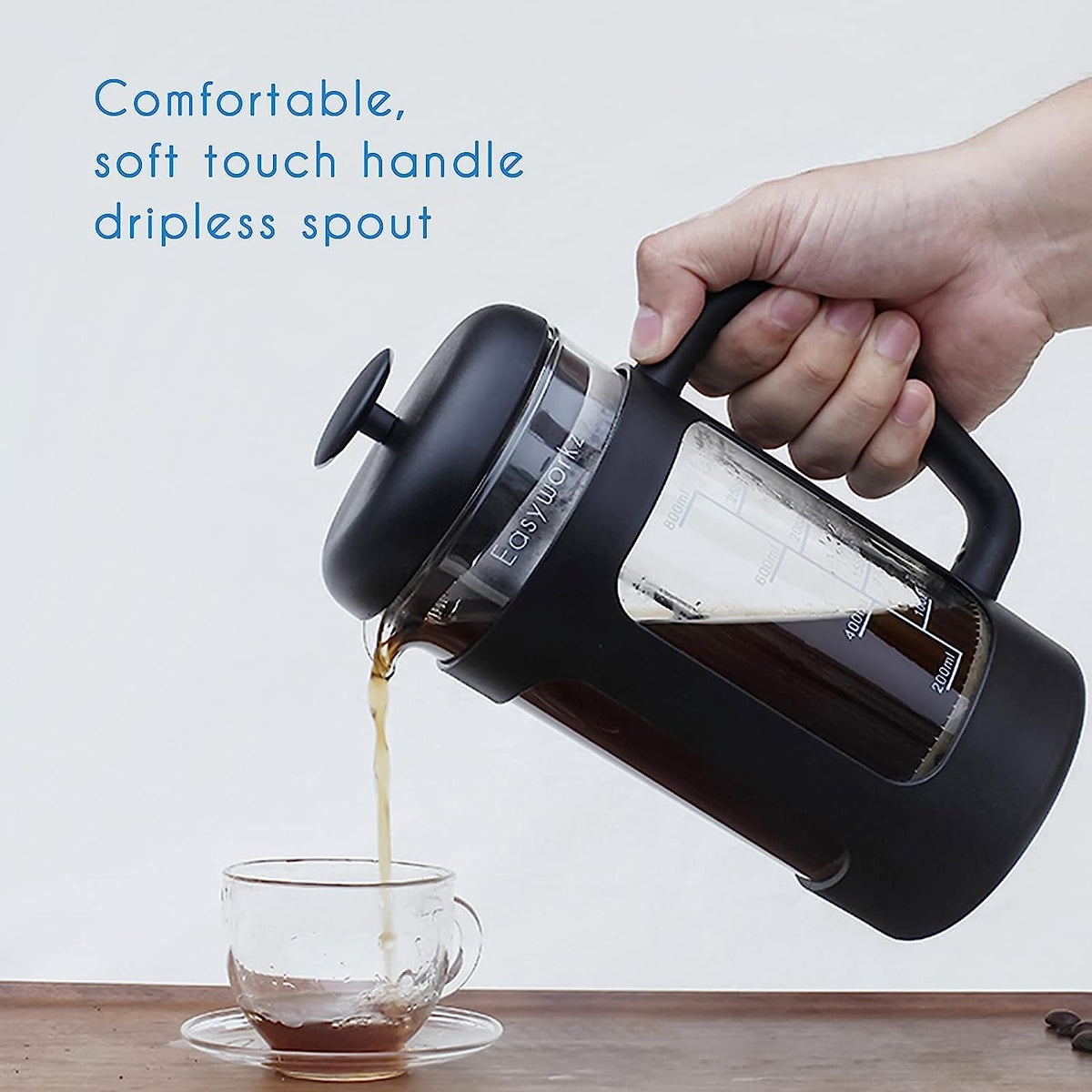 12 oz French Press Coffee Tea Maker with Measuring Coffee Spoon M234211