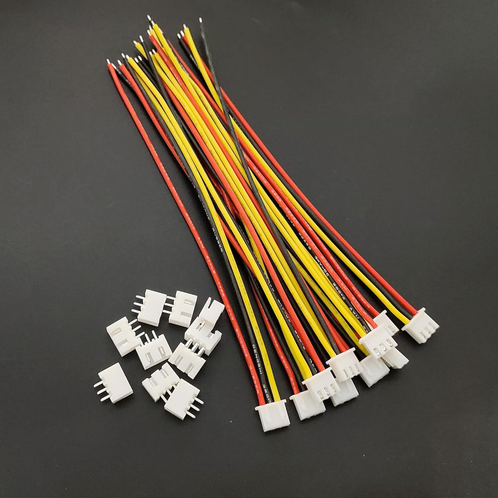 50Pcs 25Pairs JST-XH Connector Kit 2.54mm 3 Pin Male Female with Flat Wire Cable 300mm A64327
