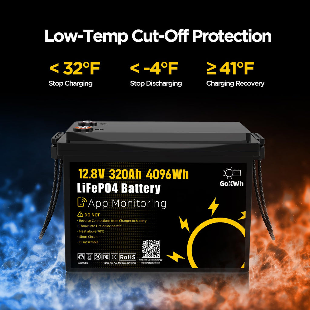 12V 320Ah LiFePO4 Lithium Battery with 200A BMS X708059