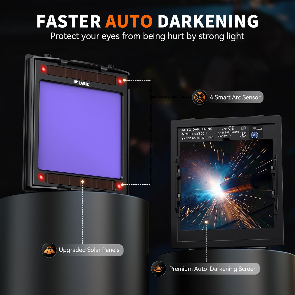 Auto Darkening Welding Helmet with Light U3195