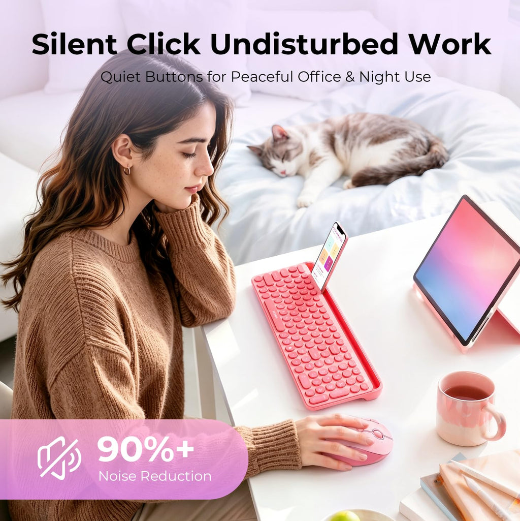 Wireless Ergonomic Pink Trackball Mouse B973085