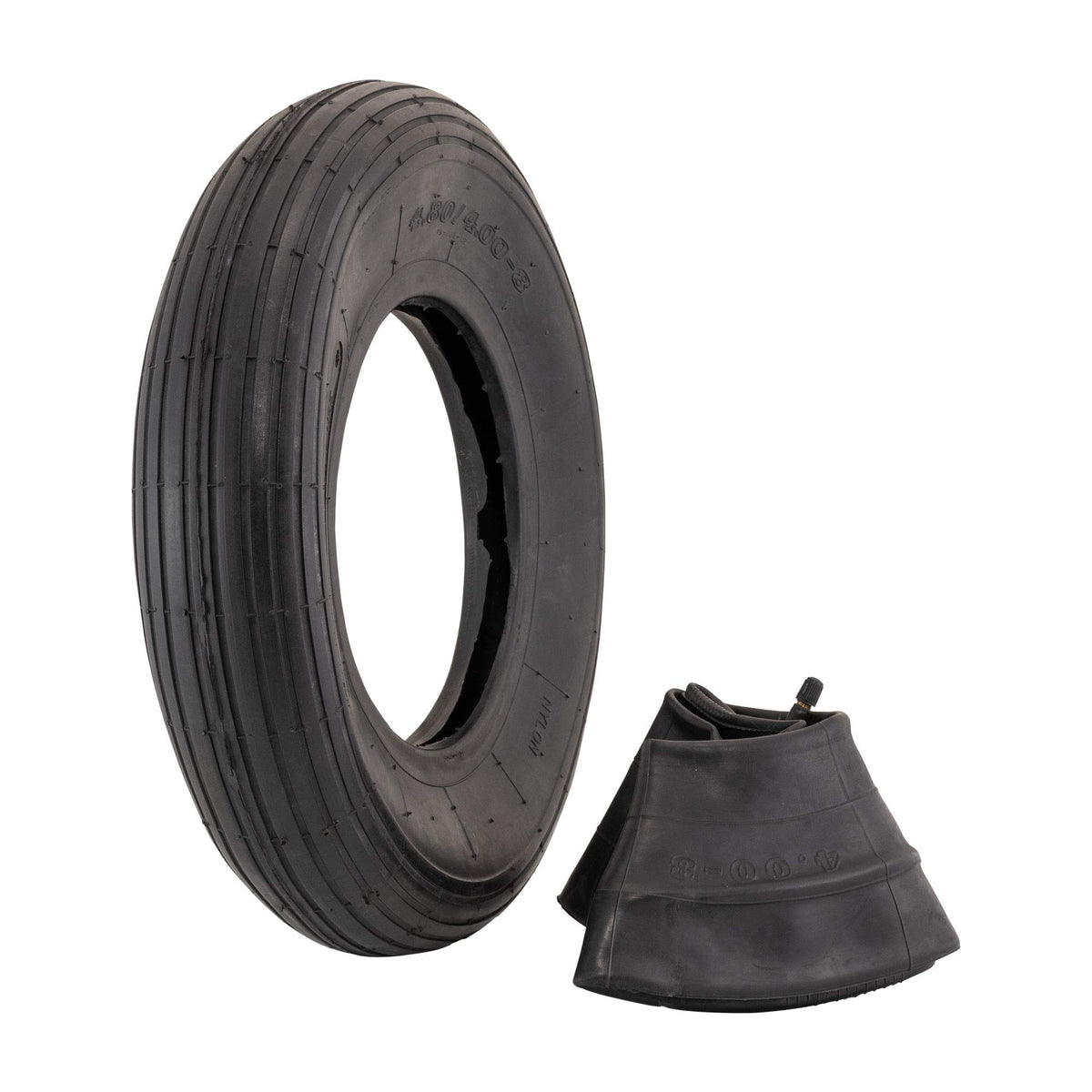 4.80/4.00-8" Ribbed Tread Pneumatic Tire and Inner Tube Set X365840
