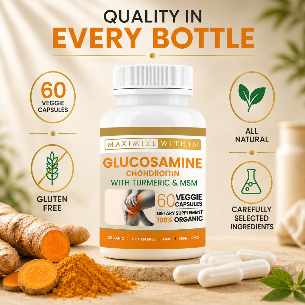 Glucosamine Chondroitin Turmeric MSM 60 Veggie Capsules K154078