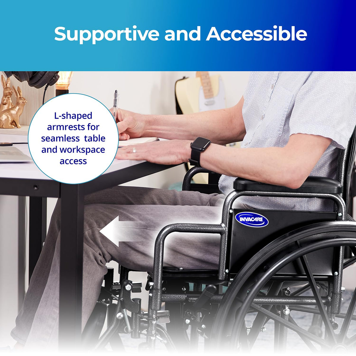 Portable Folding Lightweight Manual Wheelchair 18 Inch Seat K923