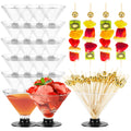 25 PCS 5oz Clear Plastic Martini Glasses E65345