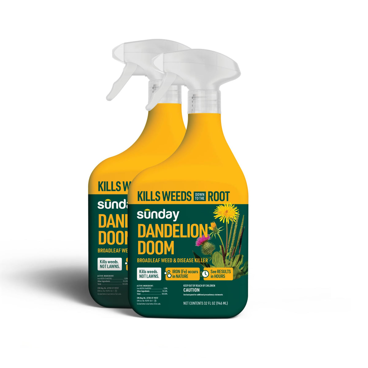 Iron-Based Weed & Moss Killer 32oz 2-Pack Q7759